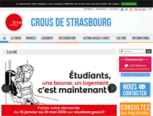 Tablet Screenshot of crous-strasbourg.fr
